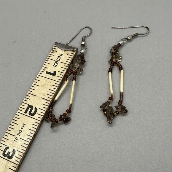 Handmade Porcupine Quill Earrings and Hair Accessory Pick Set - Picture 7 of 7